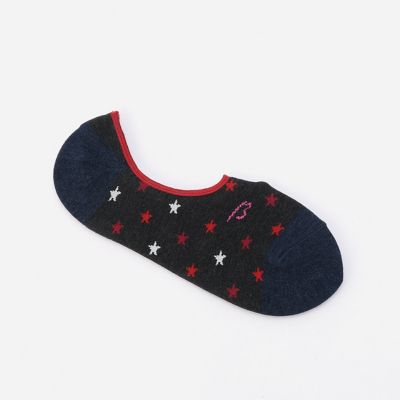 ＜β MEN＞ ベータ・メン 星柄アンクルソックス(2755QC04) チャコール 【三越・伊勢丹/公式】