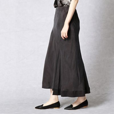 ＜BASILE 28/バジーレ28＞ アシンメトリー・マキシスカート(2802EB02) ネイビー系 【三越・伊勢丹/公式】