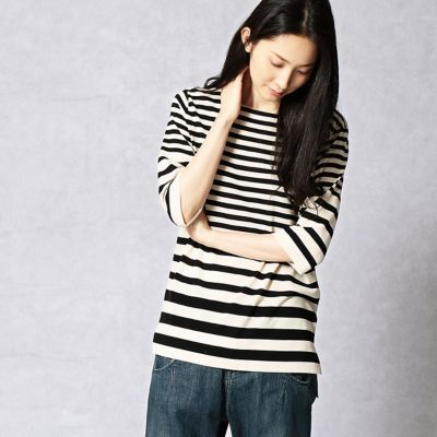 ＜BASILE 28/バジーレ28＞ ボーダーニットプルオーバー(2877IZ40) ベージュxブラック 【三越・伊勢丹/公式】