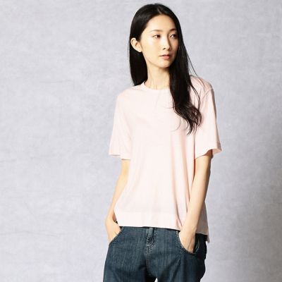 ＜BASILE 28/バジーレ28＞ ハイゲージ天竺Tシャツ(2877TC07) ピンク系 【三越・伊勢丹/公式】