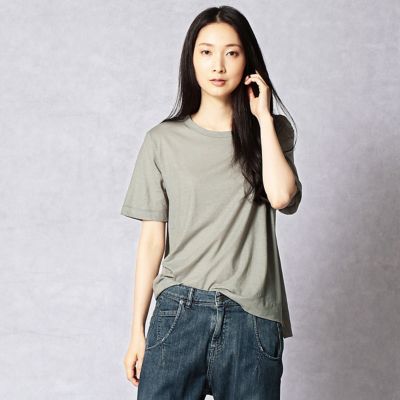 ＜BASILE 28/バジーレ28＞ ハイゲージ天竺Tシャツ(2877TC07) カーキ系 【三越・伊勢丹/公式】