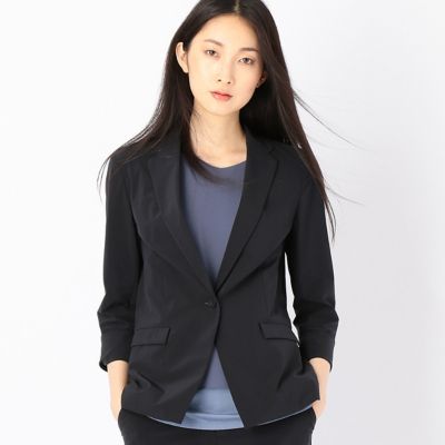＜COMME CA TALLサイズ＞ 大きいサイズ ナイロン2WAYベーシックジャケット(3402GB03) ブラック 【三越・伊勢丹/公式】