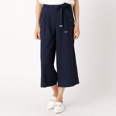 ＜COMME CA ISM (レディース）＞ ワイドカーゴパンツ(3852PZ59) 09ネイビー 【三越・伊勢丹/公式】