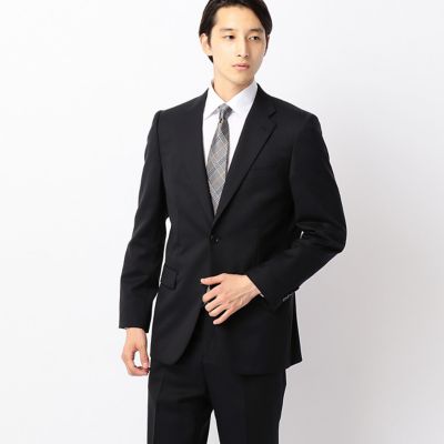 タスマニアウールストレッチギャバ2釦スーツ(4703SC10) 05・ブラック 【三越・伊勢丹/公式】