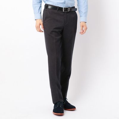 ＜COMME CA ISM (メンズ）＞ ウールライクストライプセットアップパンツ(4705FC03) 08・チャコール 【三越・伊勢丹/公式】