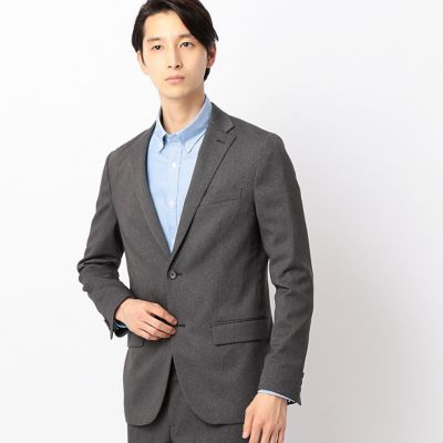 ＜COMME CA ISM (メンズ）＞ ウールライクカルゼセットアップジャケット(4705GC02) 08・チャコール 【三越・伊勢丹/公式】