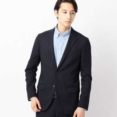 ＜COMME CA ISM (メンズ）＞ ウールライクカルゼセットアップジャケット(4705GC02) 09・ネイビー 【三越・伊勢丹/公式】