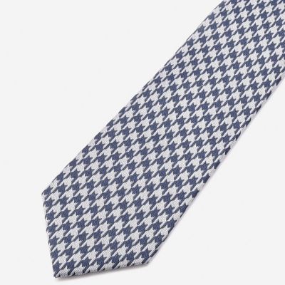 ＜COMME CA ISM (メンズ）＞ メランジ千鳥柄ネクタイ(4706NZ23) ネイビー 【三越・伊勢丹/公式】