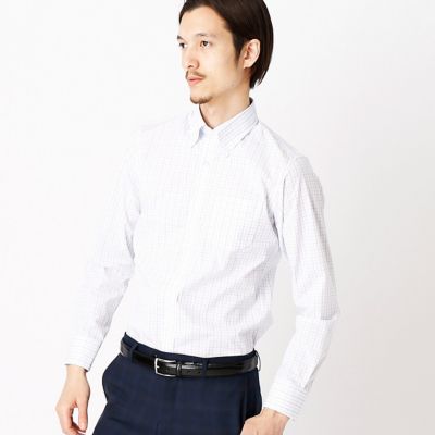 ＜COMME CA ISM (メンズ）＞ カラーが爽やか!釦ダウンで万能衿(4712HZ08) サックス 【三越・伊勢丹/公式】