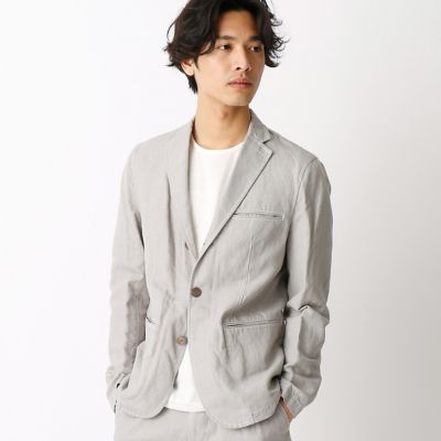 【SALE（三越）】＜COMME CA ISM (メンズ）＞ Li/Cツイルカジュアルセットアップジャケット(4723JZ12) ライトグレー 【三越・伊勢丹/公式】