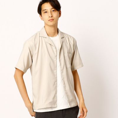 ＜COMME CA ISM (メンズ）＞ オープンカラーシャツ(半袖)(4730IC14) 02・オフホワイト 【三越・伊勢丹/公式】