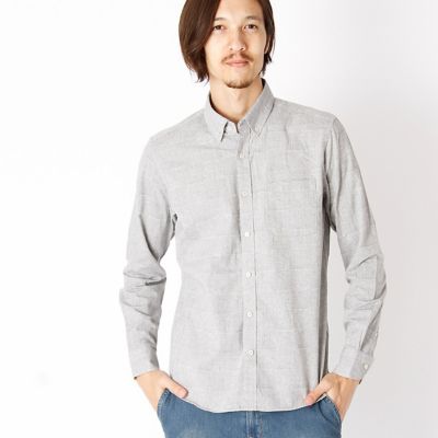 ＜COMME CA ISM (メンズ）＞ 生地に注目!ジャカードで表現したパッチワークシャツ!(4731IW17) グレー 【三越・伊勢丹/公式】