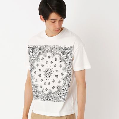 【SALE（三越）】＜COMME CA ISM (メンズ）＞ プリントBIG Tシャツ(4762TA37) ホワイト 【三越・伊勢丹/公式】