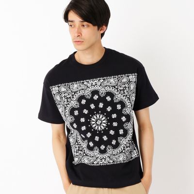 【SALE（三越）】＜COMME CA ISM (メンズ）＞ プリントBIG Tシャツ(4762TA37) ネイビー 【三越・伊勢丹/公式】