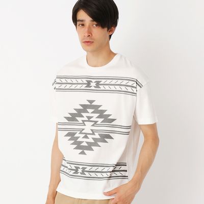 【SALE（三越）】＜COMME CA ISM (メンズ）＞ プリントBIG Tシャツ(4762TA38) ホワイト 【三越・伊勢丹/公式】