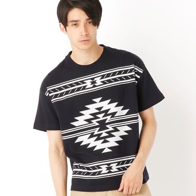 【SALE（三越）】＜COMME CA ISM (メンズ）＞ プリントBIG Tシャツ(4762TA38) ネイビー 【三越・伊勢丹/公式】