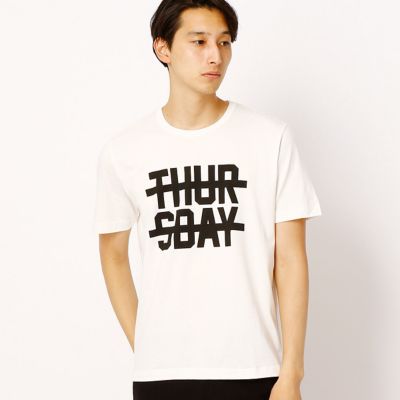 ＜COMME CA ISM (メンズ）＞ プリントTシャツ(4762TD11) 01・ホワイト 【三越・伊勢丹/公式】