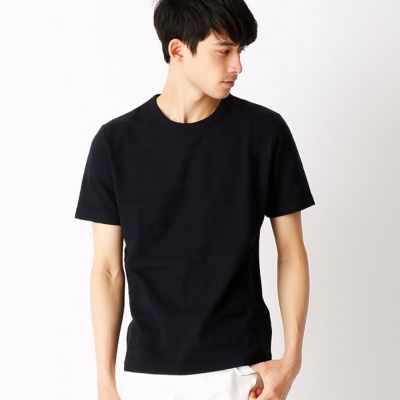【SALE（三越）】＜COMME CA ISM (メンズ）＞ 編地で表現した総柄Tシャツ(4764TZ14) ネイビー 【三越・伊勢丹/公式】