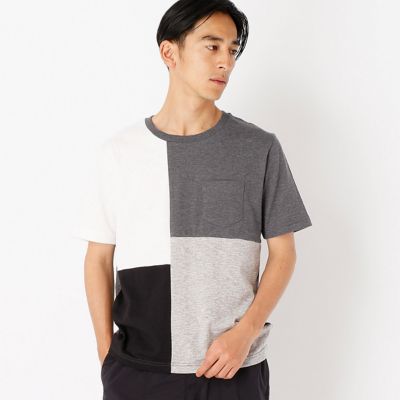 ＜COMME CA ISM (メンズ）＞ カラートップT(4764TZ29) ブラック 【三越・伊勢丹/公式】