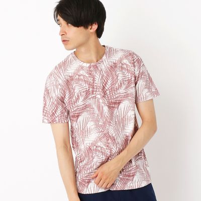 【SALE（三越）】＜COMME CA ISM (メンズ）＞ ボタニカルプリントT(4764TZ36) ボルドー 【三越・伊勢丹/公式】