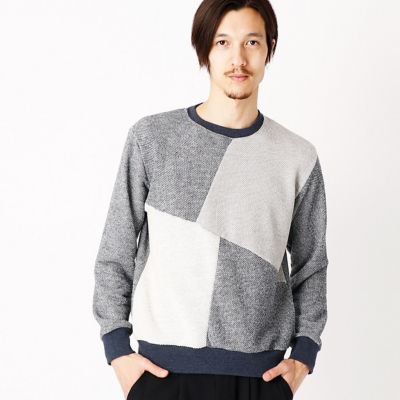 ＜COMME CA ISM (メンズ）＞ ブロック切り替えのプルオーバー(4766CZ02) ネイビー 【三越・伊勢丹/公式】