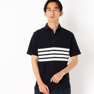 【SALE（三越）】＜COMME CA ISM (メンズ）＞ パネルボーダーポロ(4767CZ08) ネイビー 【三越・伊勢丹/公式】