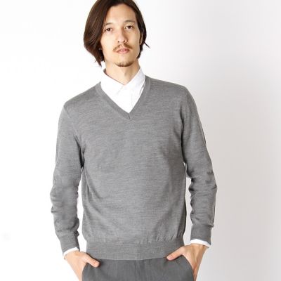 ＜COMME CA ISM (メンズ）＞ 上質素材のワンランク上のベーシック(4770KW01) グレー 【三越・伊勢丹/公式】