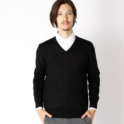 ＜COMME CA ISM (メンズ）＞ 上質素材のワンランク上のベーシック(4770KW01) ブラック 【三越・伊勢丹/公式】