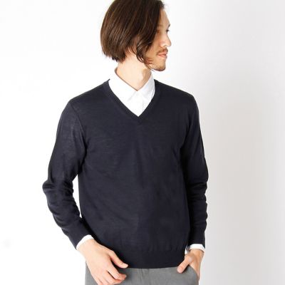 ＜COMME CA ISM (メンズ）＞ 上質素材のワンランク上のベーシック(4770KW01) ネイビー 【三越・伊勢丹/公式】