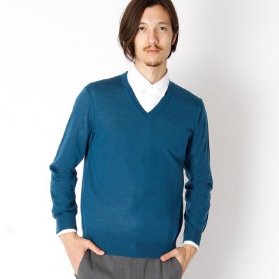 ＜COMME CA ISM (メンズ）＞ 上質素材のワンランク上のベーシック(4770KW01) グリーン 【三越・伊勢丹/公式】