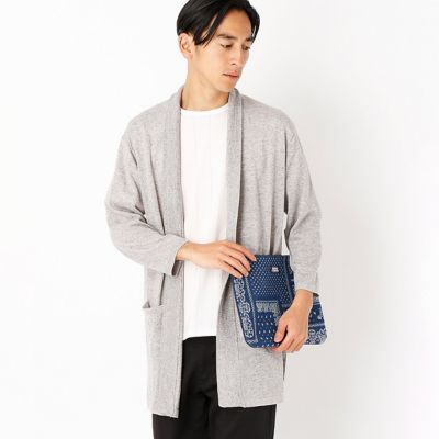 ＜COMME CA ISM (メンズ）＞ 麻混ロングカーディガンとTシャツセット(4772KZ16) ライトグレー 【三越・伊勢丹/公式】