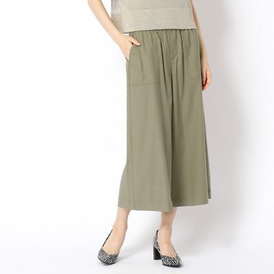 ＜COMME CA Sサイズ＞ カルゼストレッチバックルベルト付きパンツ(5401PB02) カーキ 【三越・伊勢丹/公式】