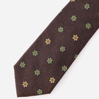 ＜ARTISAN MEN＞ アルチザン・メン フラワージャガードネクタイ(5966NC11) チャイロ 【三越・伊勢丹/公式】