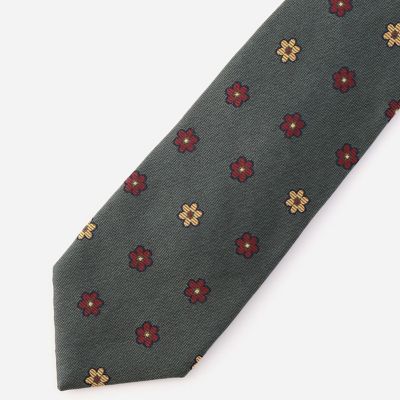 ＜ARTISAN MEN＞ アルチザン・メン フラワージャガードネクタイ(5966NC11) カーキ 【三越・伊勢丹/公式】