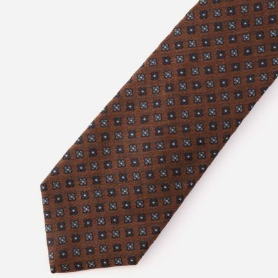 ＜ARTISAN MEN＞ アルチザン・メン ミニフラワー小紋ネクタイ(5966NC13) チャイロ 【三越・伊勢丹/公式】