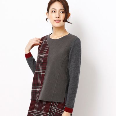 ＜ギャバジンK.T/Gabardine K.T＞ ハンドメイド仕立てプルオーバー(7202EC03) グレー 【三越・伊勢丹/公式】