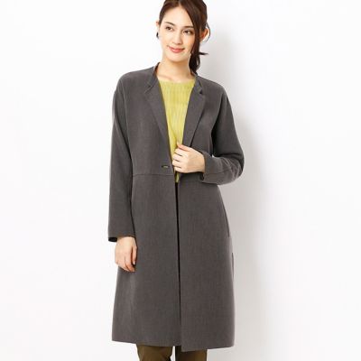 ＜ギャバジンK.T/Gabardine K.T＞ 2重織りハンドメイドロングコート(7202MC01) グレー 【三越・伊勢丹/公式】