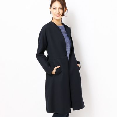 ＜ギャバジンK.T/Gabardine K.T＞ 2重織りハンドメイドロングコート(7202MC01) ネイビー 【三越・伊勢丹/公式】