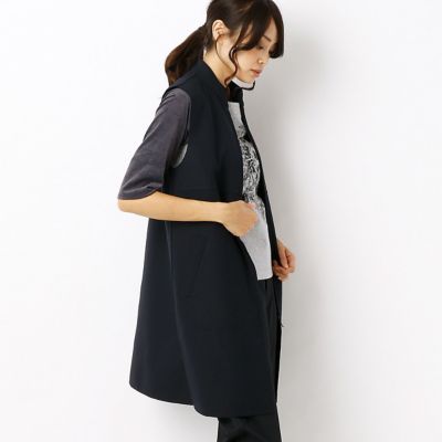 ＜ギャバジンK.T/Gabardine K.T＞ ハンドメイド仕立てロングジレ(7202VC03) ネイビー 【三越・伊勢丹/公式】