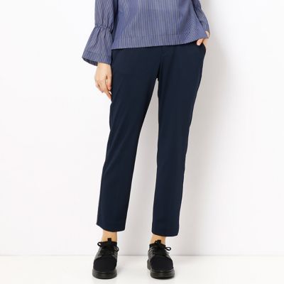 ＜ギャバジンK.T/Gabardine K.T＞ レクチュールスムースストレートパンツ(7215PC02) ネイビー 【三越・伊勢丹/公式】