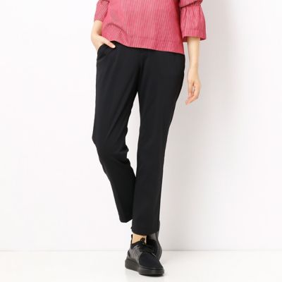 ＜ギャバジンK.T/Gabardine K.T＞ レクチュールスムースストレートパンツ(7215PC02) ブラック 【三越・伊勢丹/公式】