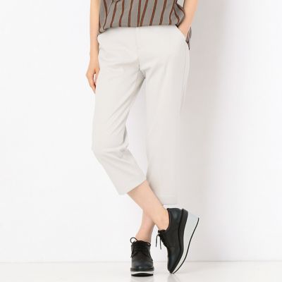 ＜ギャバジンK.T/Gabardine K.T＞ レクチュールスムースクロップド丈パンツ(7215PC10) グレー 【三越・伊勢丹/公式】