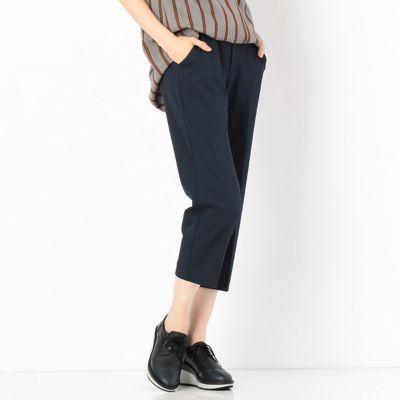 ＜ギャバジンK.T/Gabardine K.T＞ レクチュールスムースクロップド丈パンツ(7215PC10) ネイビー 【三越・伊勢丹/公式】