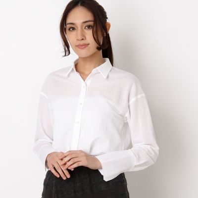 ＜ギャバジンK.T/Gabardine K.T＞ ロングカフスビックジャージーシャツ(7220HW05) オフホワイト 【三越・伊勢丹/公式】