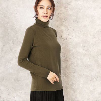 ＜ギャバジンK.T/Gabardine K.T＞ ハイネックプルオーバー(7221EW06) カーキ 【三越・伊勢丹/公式】