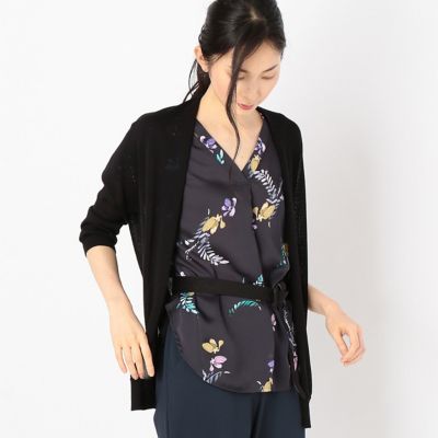 ＜ギャバジンK.T/Gabardine K.T＞ ホールガーメントカーディガン(7230IB03) ブラック 【三越・伊勢丹/公式】