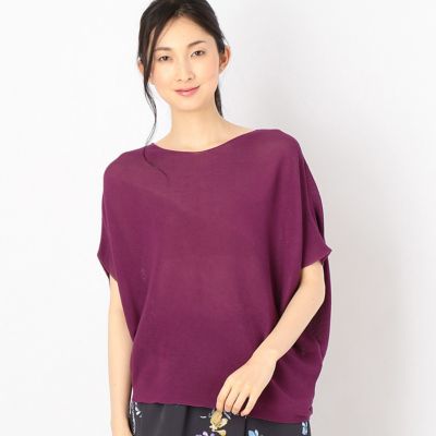 ＜ギャバジンK.T/Gabardine K.T＞ ホールガーメント変形セーター(7230IB04) ボルドー 【三越・伊勢丹/公式】