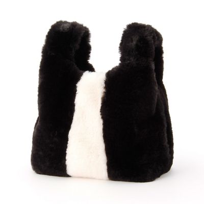 ＜ギャバジンK.T/Gabardine K.T＞ ミニフェイクファーバック(7251RC01) ブラックxホワイト 【三越・伊勢丹/公式】