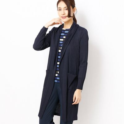 ＜ギャバジンK.T/Gabardine K.T＞ Aラインプリーツ羽織(7275JC04) ネイビー 【三越・伊勢丹/公式】