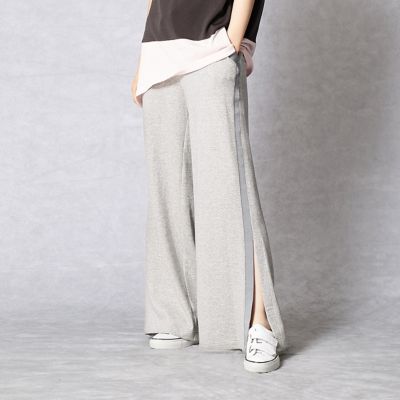 ＜β/ベータ＞ ミニ裏毛ワイドパンツ(7703PC09) グレー 【三越・伊勢丹/公式】